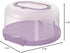 Round Cake Carrier Two Sided Cake Holder Serves as Five Section Serving Tray, Portable Cake Stand Fits 10 inch Cake, Cake Box Comes With Handle, C...