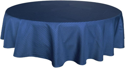 Tektrum Heavy Duty 70 inch Round Elegant Waffle Weave Check Jacquard Tablecloth Table Cover - Waterproof/Stain Resistant/Spill Proof - Great for D...