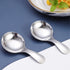 6pcs Stainless Steel Short Handle Spoons, 3.54x1.77inch Round Dessert Spoons Ice Cream Spoon Use for Kitchen or Restaurant(Silver)...