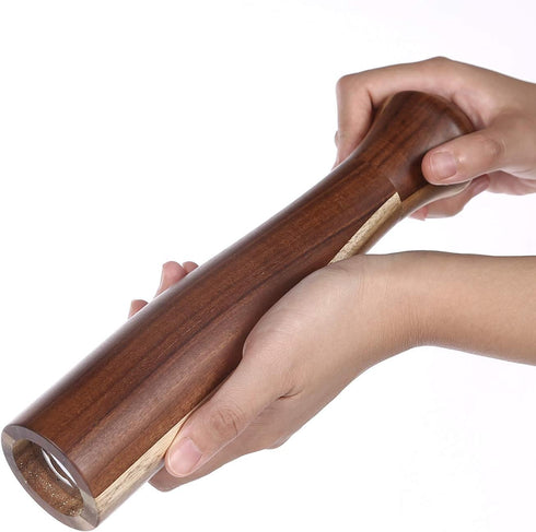 KKC HOME ACCENTS Wooden Pepper Grinder Mill,Pepper Mill Refillable, Acacia Wood,10 Inch...