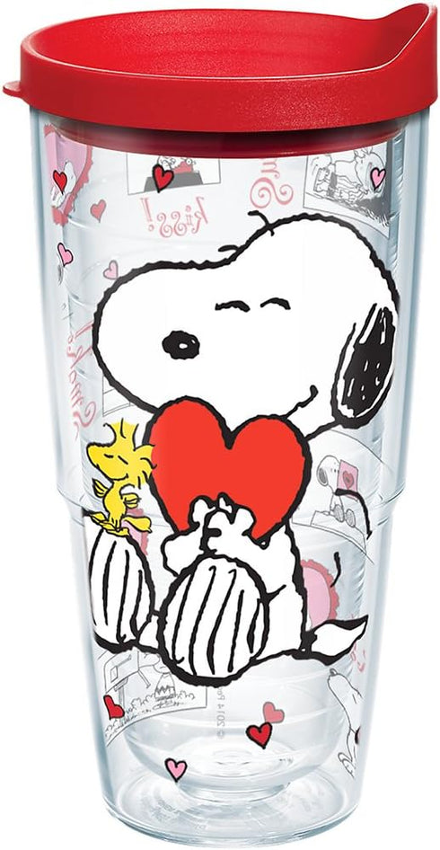 Tervis Peanuts™ - Valentine's Day Made in USA Double Walled Insulated Tumbler Cup Keeps Drinks Cold & Hot, 24oz, Clear...