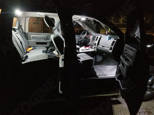 12 Piece White Interior LED Lights Kit for Dodge Ram 2009 2010 2011 2012 2013 2014 2015 2016 2017 2018 Super Bright 6000K Interior LED Light Bulbs...