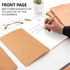 feela 15 Pack A5 Kraft Notebooks, 60 Lined Blank Pages Travel Journal Bulk, Soft Cover Notebooks for Women Girls Students, Making Plans Writing Me...