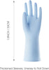 COOLJOB 2 Pairs Rubber Gloves for Dishwashing Cleaning, Cotton Lined Household Gloves, Waterproof Gloves for Kitchen Bathroom, Orange & Blue, Medi...