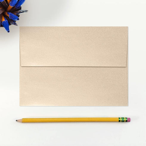 LUXPaper A7 Invitation Envelopes | Peel & Press | 5 1/4" x 7 1/4" | Taupe Metallic | 80lb. Text | 50 Qty...