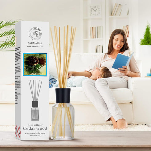 Cedarwood Reed Diffuser 3.4 Fl Oz - Scented Reed Diffuser - Diffuser Gift Set - Best for Aromatherapy - Home - Room Air Fresheners - Cedarwood Ess...