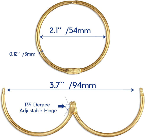 24 Pack Shower Curtain Rings,Rust Proof Shower Curtain Hooks for Bathroom,Circular Decorative Shower Curtain Rings and Hooks for Shower Rod,Metal ...