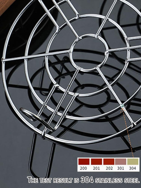 5.5 Inch Cooking Rack with 1.8" Height Legs Round Stainless Steel Baking and Cooling Steaming Rack Cookware Fit for Air Fryer Instant Pot Pressure...