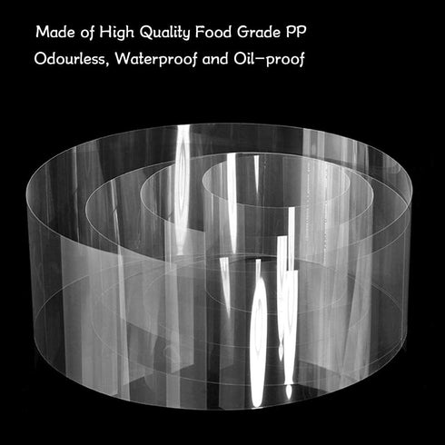 YQL Cake Collar 6 Inch,Acetate Cake Collar Roll DIY Acetate Sheet Baking Transparent Mousse Cake Sheets Surrounding Edge Clear Cake Strips for Bak...