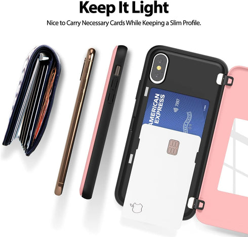 GOOSPERY Magnetic Secure Bumper Compatible with iPhone Xs/X, Card Holder Wallet Case, Easy Magnet Auto Closure Dual Layer Protection Sleek iPhone ...