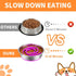 2-in-1 Metal Dog Bowl with Slow Feeder Insert, Stainless Steel Dog Bowls Food Grade 304, Water Food Bowl with Anti-Slip Silicone Base for Small & ...