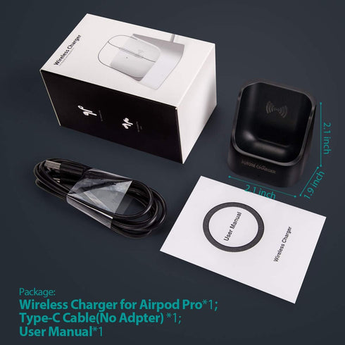 Airpods Charger, Wireless Charger for Airpods Pro and Airpods -Black......