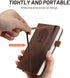Small Pocket Notebook, Leather Journal Mini (Black)...