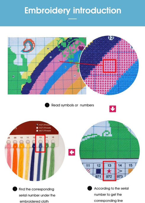 CROSSDECOR Cross Stitch Kit for Beginners Animal Patterns DIY Stamped Embroidery Set Counted Needlepoint Starter Kits Craft Supplies Handmade 14CT...