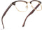 Cyxus Blue Light Glasses Men Retro Semi Rimless Clear Blue Light Glasses for Computer Eye Strain Gaming Glasses Anti Harmful Blue Light for Men Wo...