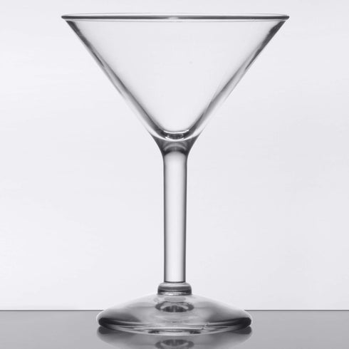 G.E.T. SW-1402-1-SAN-CL-EC Heavy-Duty Shatteproof Plastic Martini Glasses, 6 Ounce, Clear (Set of 4)...