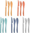 Knives Spoons and Forks Set, Wheat Straw Cutlery Set, Reusable Flatware Set for 5, Utensils for Party, Travel, Work, Picnic, Camping or Daily Use ...