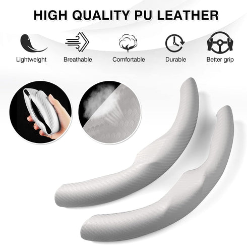 Custom-Fit Steering Wheel Cover for Tesla, Telsa Model 3 / Y Carbon Fiber Steering Wheel Cover for Men/Women, Anti-Slip, Comfortable Grip, Breatha...