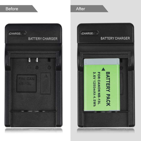 NB-13L nb 13l Battery Charger for Canon PowerShot G1 X Mark III, G7 X, G7 X Mark II, G9 X, SX720 HS, SX730 HS, SX740 HS and More...