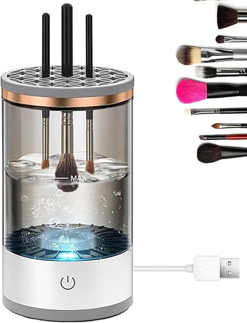 Electric Makeup Brush Cleaner Machine Cosmetic Brush Cleaner Automatic Spinning Blender Cleaner Machine Fit Makeup Brush...