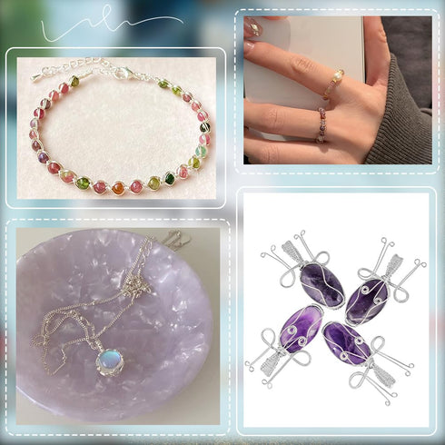 Beebeecraft 98.43 Feet Silver Jewelry Wire 22 Gauge 0.6mm 925 Sterling Silver Plated Copper Wire Dead Soft Round Beading Wire for Jewelry Making S...