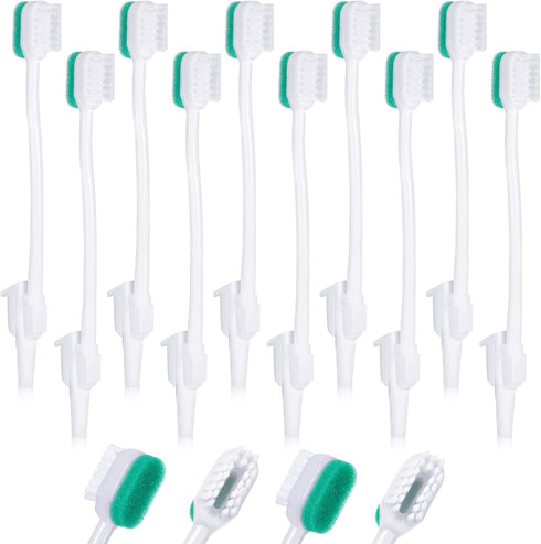 10 Pcs Suction Swab Toothbrush Care Swab Suction Toothbrush Disposable Oral Swabs Toothbrush for Suction Machine Sponge Disposable Individually Wr...