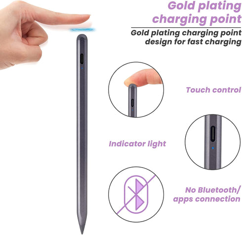 iPad Air 5th/4th Stylus,Magnetic and Palm Rejection iPen Compatible for Apple iPad Pencil 2nd Generation Perfect for Drawing on iPad Air 5/4/3,iPa...