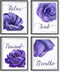 heshengzaixian Purple Flower Bathroom Wall Art Print,Mauve Rose Floral Relax Soak Unwind Breathe Quotes Bathroom Set,Modern Boho Minimalist Decor ...