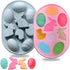 2Pack Easter Rabbit Bunny Egg Silicone Molds, 3D Easter-theme Baking Mould Tray DIY Baking Tool for Chocolate Cake Dessert Candy Mousse Pastry Soa...