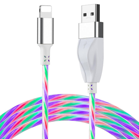 Aolcev Charger Cable for iPhone Light Up Glowing Fast Charging Cord, 480Mbps Transfer Speed Charging Cable Compatible with iPhone 14 13 12 11 Pro ...