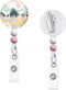 Badge Reels Retractable with Beads, Sunrise Landscape Badge Reel, Funny Id Badge Holders Retractable?Badge Clips Retractable ID Card Holder for Nu...