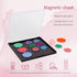AJLTPA Magnetic Makeup Palette with Frosted Clear Top, Empty Eyeshadow Palettes depots Travel Storage Box with 40Pcs Adhesive Metal Stickers for D...