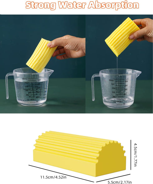 4Pcs Mistgre sponge Blind Cleaner Duster Tool, Reusable Dusters for Cleaning Blinds,Glass,Baseboards,Vents,Railings,Mirrors,Window Track Grooves a...