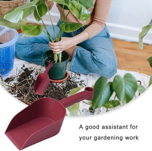 2 Pcs Garden Scoops PP Resin Hand Trowels Hanging Hole Design Shovel Scoops for Home Flower Soil Planting Digging Transplanting Compost Dog Food...