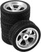 ShareGoo OD 2.55" RC 12mm Hex Plastics Wheel Rims & Rubber Tires Tyre for RC 1/10 On-Road Touring Racing Drift Car...