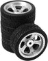 ShareGoo OD 2.55" RC 12mm Hex Plastics Wheel Rims & Rubber Tires Tyre for RC 1/10 On-Road Touring Racing Drift Car...