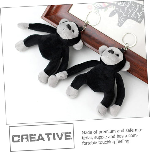 2pcs Orangutan Keychain Stuffed Monkey Plush Monkey Keyrings Gorilla Keychains Plush Animals Keychains for Backpacks Monkey Stuffed Animal Plush G...
