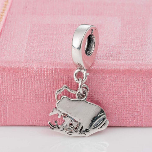 Puerto Rico Map Flag Pendant, Frog Pendant, Animal Enamel Charm - 925 Sterling Silver Fit European Bracelet & Necklace...