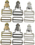 6 Sets Overall Buckles Metal Suspender Replacement Buckles with Rectangle Buckle Slider and No-Sew Buttons for Overalls Bib Pants Trousers Jeans (...