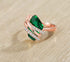 Leafael Wish Stone Women's Adjustable Open Ring Crystal Birthstone Jewelry Gifts for Women, Rose Gold Plated or Silver Tone, Size 6.5-8...