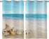 ALALAL Beach Bathroom Curtains, Summer Tropical Starfish Seashell Kitchen Curtains, Grommet Privacy Curtain for Small Window, Café, Bath, Laundry,...