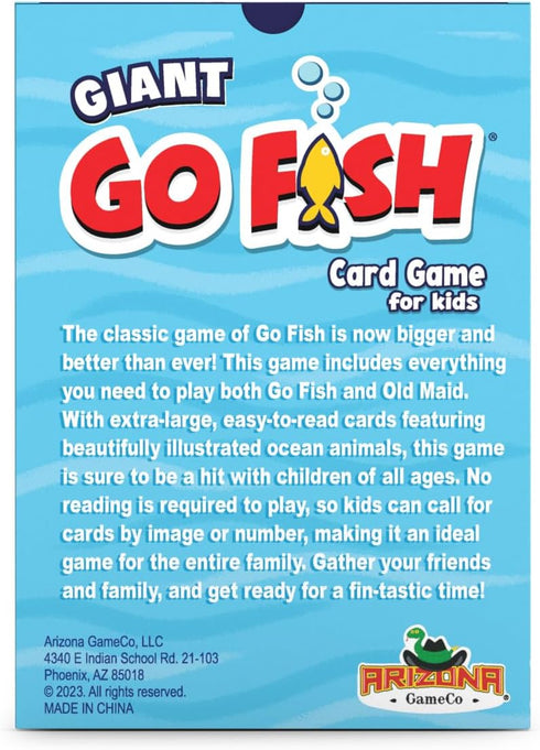 Giant Go Fish Card Game for Kids and Families – Play Go Fish and Old Maid – Large 5x7in Cards – Adorable Animal Art – a Fun Gift idea for Boy/Girl...
