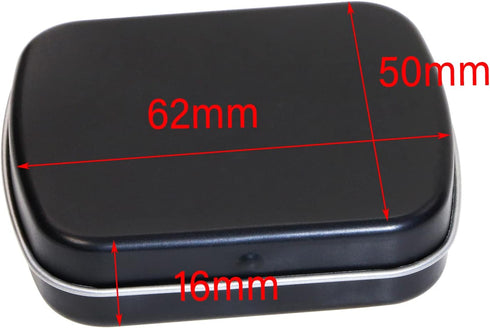 Metal Hinged Tin Box Rectangular Empty Small Hinged Tins Containers Storage Case for Pills Candies and Bead Earring Necklace Bracelet Jewelry Craf...