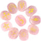 SUNYIK Natural Engraved Runes Stone Set of 10, Gypsy Symbols Healing Crystal Reiki Pocket Palm Stones Kit for Meditation Divination, Rose Quartz...