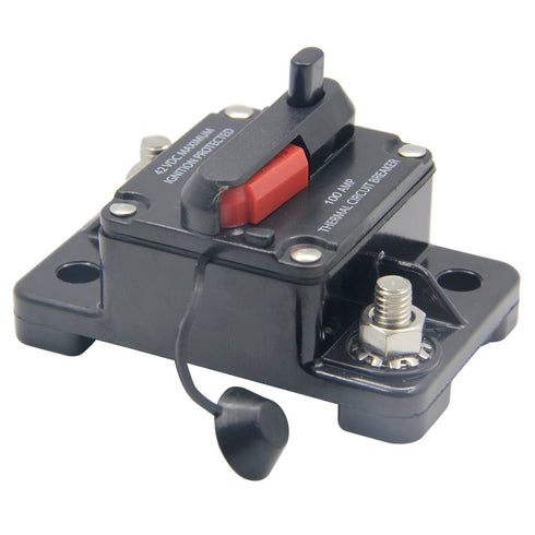 12V/24V/42V DC 100 Amp Circuit Breaker for Trolling Motor Auto Car Marine Boat Bike Stereo Audio Terminal Inline Fuse Inverter Manual Reset 100A...