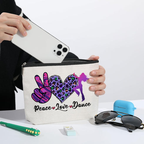 Dance Bag Dance Gifts Dance Stuff Makeup Bag Graduation Mothers Day Birthday Dance Teacher Gift Recital Gift for Women Dance Lover Coach Teacher D...