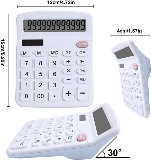 Office Desk Calculator, Cute Calculator for Kids, Basic Calculators Desktop, Dual Power Simple Financial Calculator with Big Button Large Display ...