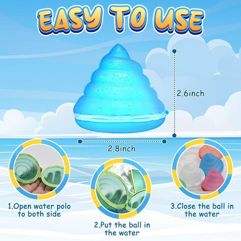 Reusable Water Balloons,Pool Beach Toys for Kids Ages Over 3 Years Old,Outdoor Activities Water Games Toys Self Sealing Water Splash Ball for Fun...
