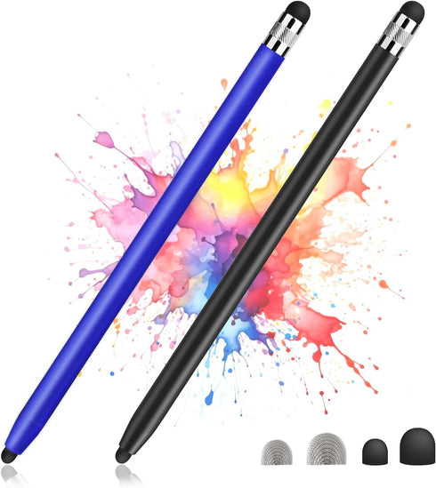 2 Pack Stylus Pens for Touch Screens, High Sensitivity Precision Capacitive Stylus Pen Compatible with iPad iPhone Samsung Tablets All Universal T...