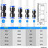 TAILONZ PNEUMATIC Blue Straight 2 Ways - 10MM Tube OD Push to Connect Tube Quick Fittings Push Lock PU-10 (Pack of 10)...